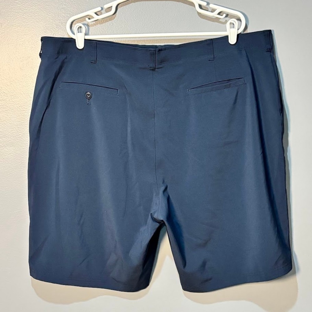 Ben Hogan Golf Shorts Mens 46 Blue Polyester Stretch Flat Front Classic Trendy - Picture 3 of 7